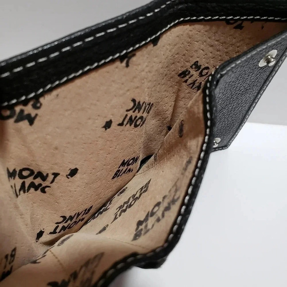 Montblanc Black Leather Mens  Mini Wallet - Picture 9 of 12